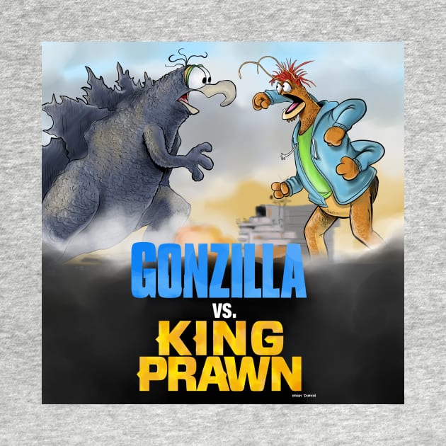 Gonzilla vs. King Prawn by Durkinworks